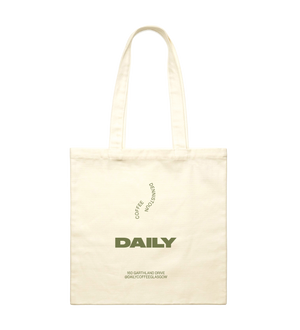 Daily Coffee Canvas Tote